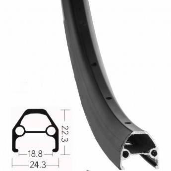 Обод 26" (ЖВМЗ) 32Н двойной, без проточки, чёрный Обод 26" (ЖВМЗ) 32Н двойной, без проточки, чёрный