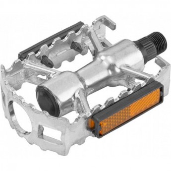 Педали BLF-B5 ось 9/16" со светоотражателями. алюминиевые серебристые Педали BLF-B5 ось 9/16" со светоотражателями. алюминиевые серебристые