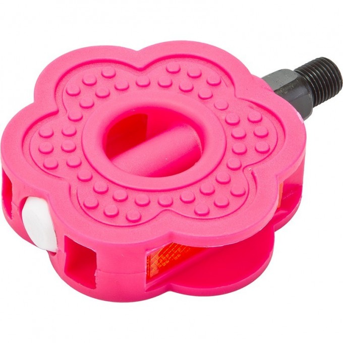 Педали FP-632 Feimin, ось 1/2" со светоотражателями, пластиковые розовые 360088
