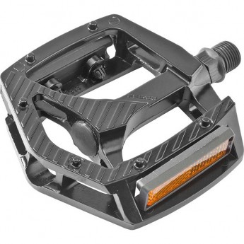 Педали FP-913, ось 9/16" со светоотражателями, алюминиевые чёрные Педали FP-913, ось 9/16" со светоотражателями, алюминиевые чёрные