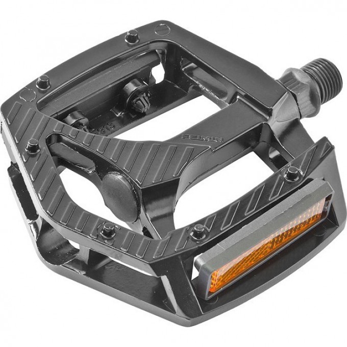 Педали FP-913, ось 9/16" со светоотражателями, алюминиевые чёрные 360115