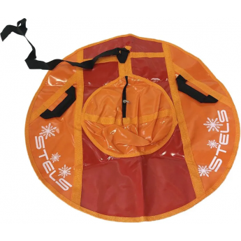 Санки надувные (тюбинг) STELS 80 см тент без камеры СН040, оранжевый/оранжевый-красный