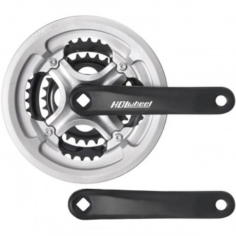 Шатуны HDL-L353 28/38/48T 170мм "под ромб", чёрно-серебристый Шатуны HDL-L353 28/38/48T 170мм "под ромб", чёрно-серебристый