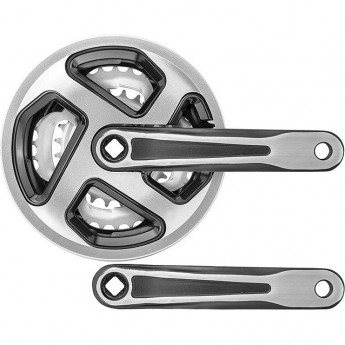 Шатуны HDL-L362 24/34/42T 170 мм "под ромб", серебристо--чёрные Шатуны HDL-L362 24/34/42T 170 мм "под ромб", серебристо--чёрные