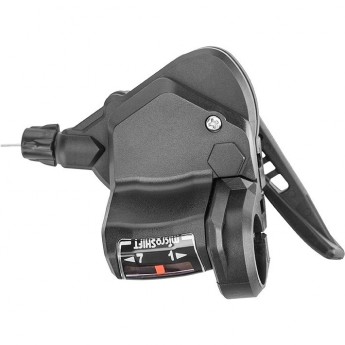 Шифтер/манетка правый Microshift TS38-7R, с тросом 2050 мм Шифтер/манетка правый Microshift TS38-7R, с тросом 2050 мм