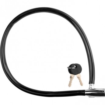 Трос-замок 86302, 10х650 мм, чёрно-серебристый Трос-замок 86302, 10х650 мм, чёрно-серебристый