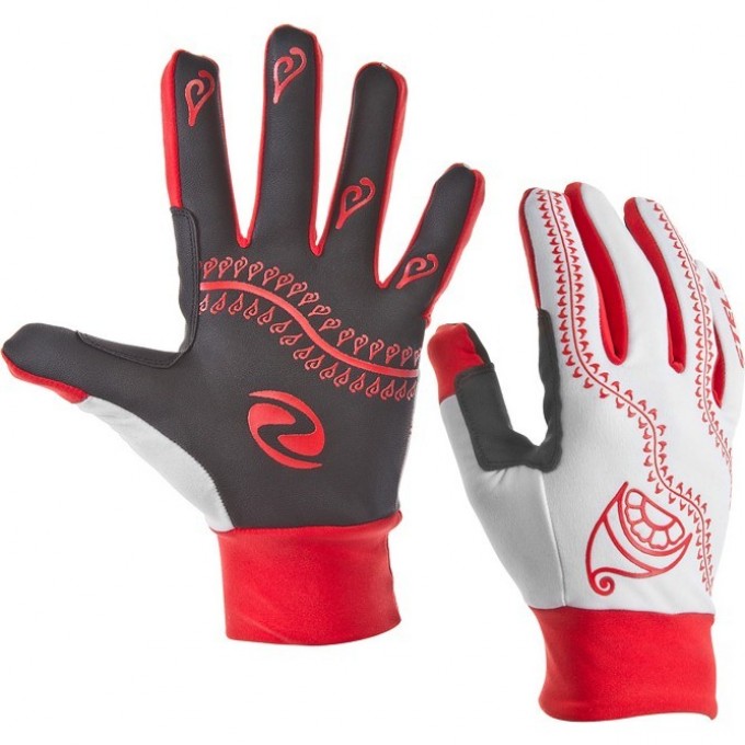 Велоперчатки STELS WCG 44-0011 легкие зимн. полноразм. красно-бело-чёрн р.L 380148