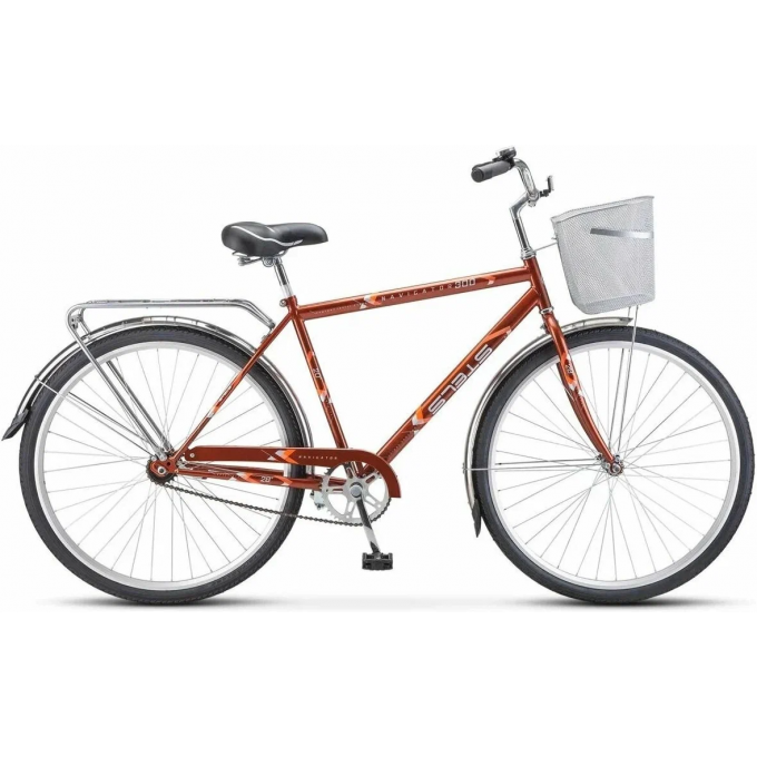 Велосипед STELS Navigator 28" 300 Gent Z010/Z011 (с корзиной) (LU085341) бронзовый, 2023 JU000401112022JU0007289