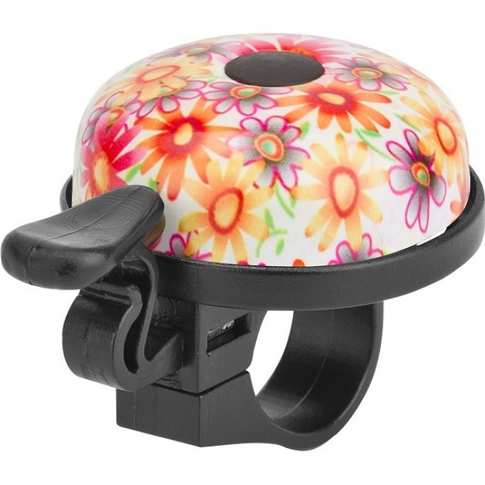 Звонок 16R-05 "Цветы" чёрно-розовый 210112